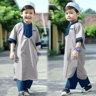 (READY)Pakaian Muslim anak  lelaki Stelan Koko anak ARKEN , Stelan Jubah anak ,baju koko Turkist/ anak Baju anak muslim/