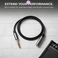 LONNG 1/4 Inch Male to Female Cable,  Gold Plated PVC Sheath Extension Cable, Wide Compatibility Bal