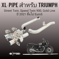 XL-Pipe (De-Cat)สำหรับ Triumph Street Twin Speed Twin900 Gold Line ปี 21 ขึ้นไป Euro5