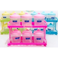 Summy 2-tier spice rack lucky star kitchen set spice rack + spoon contains 6 sets / kitchen SPICE RA