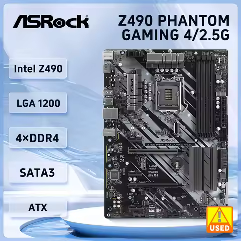 ASRock Z490 PHANTOM GAMING 4/2.5G intel Z490 LGA 1200 DDR4 128GB support 10900F 10105 10300 G6400 10