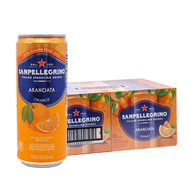 San pellegrino義大利甜橙味果汁有氣水330ml×24罐飲品#平行進口