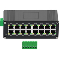 16 Ports PoE Managed Gigabit Industrial Ethernet Switch,with 16 10/100/1000Mbps RJ45 Ports,2-Layer, 