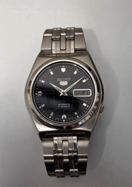Seiko 5 7S26 精工五號 自動錶 黑地球格紋面 運行良好