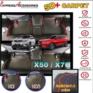 🔥NEW🔥PROTON X50 / X70 2019 DEVIL BLACK DIAMOND CAR MAT CAR FLOOR CARPET (5 Seater)