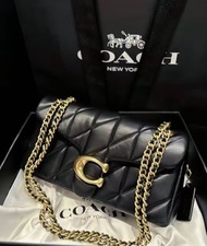 全新包郵｜Coach蔻馳Tabby26菱格紋鏈條單肩斜挎包