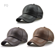 Cap Men Women Hat Baseball Leather Winter Sports Hats Vintage Outdoor Adjustable