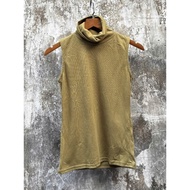 Moss green shirt short sleeve turtleneck frs. T40107