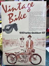 舊版 Aoshima 青島文化 1918 Harley Davidson 18F 復古電單車模型
