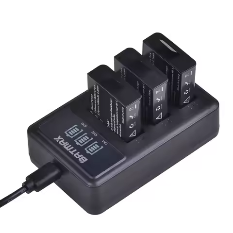 Batmax PG1050 Battery 1180mAh +LED 3Slots Charger for SJCAM sj4000,sj5000 EKEN H9 H9R H3 H3R H8PRO H