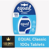 EQUAL Classic 100 Tablets Sweetener Zero Calorie Sweetener Sugar Substitute Equal Sugar