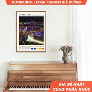 Wall paintings, Oil Paint, Las Vegas Wall Art, Las Vegas Poster, Las Vegas Photo, Las Vegas Decor, N