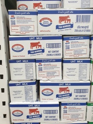 นมวัวแดง นมไทยเดนมาร์ค รสจืด กล่องใหญ่สุด ปริมาตร 250 มล.X12กล่อง(ยกลัง)นมวัวรสจืด จัดส่งเร็ว ราคาถูก