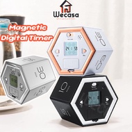 [SG] Hexagon Kitchen Timer Digital Clock Study Visual Timer Clock Digital Countdown Timer Magnetic T