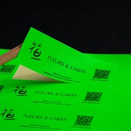 Max Customized Sticker Label Sealing Sticker Fluorescent Orange Sticker Customized logo QR Code Labe