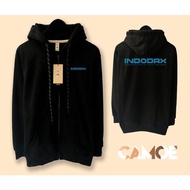 Crypto Currency Indodax Exchange Jacket Men's Fleece Hoodie Sweater Polyflex Screen Printing Zipper 