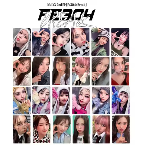 KPOP 4pcs/set NMIXX New Album Fe3O4: BREAK Postcard DASH NSWER GIFT COLLECTOR CARD HAEWON BAE JIWOO 