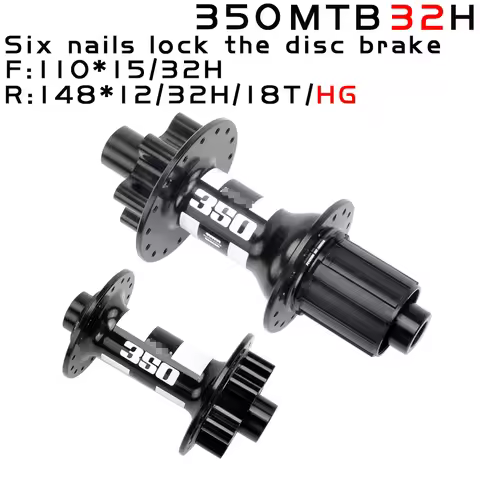 DT SWISS 350 Brake Disc MTB Bike Hub, Straight Traction, Sealed Bearing, Super Light, Six Nails, 28H