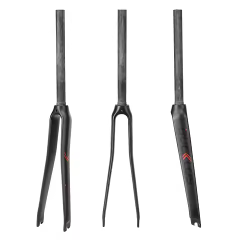 28.6mm 700C Full Carbon Fiber Road Bike Rigid Fork, CType Clamp Brake, 11 8 Threadless Straight Tube