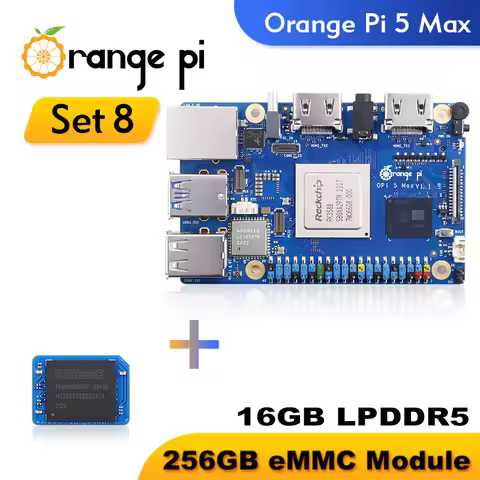 Orange Pi 5 Max 16GB RAM +256GB eMMC Module LPDDR5 RK3588 M.2 PCIE 2.5G LAN WiFi6+BT5 OPi Orangepi 5