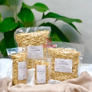 RAW ALMOND SLICE, NATURAL ALMOND SLICE, SLICED ALMOND 250 - 500GRAM RAISU URBAN