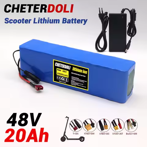 48V 20Ah Lithium-ion 13S3P Battery Pack 20000mAh with 250W 350W 500W 750W 1000W BMS for 54.6V E-bike