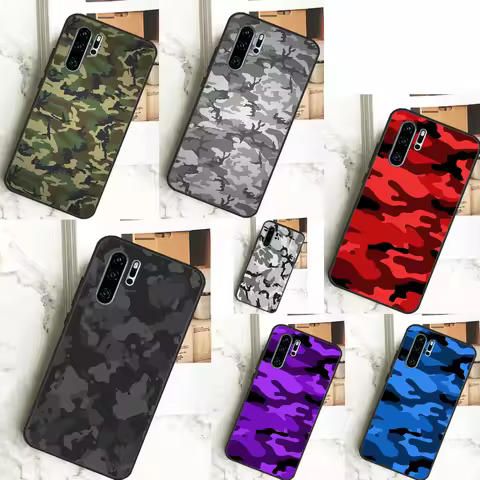 Army Camo Camouflage Case For Huawei Nova 10 SE 9 11 11i 8i 3i 5T Y60 Y70 Y90 Y61 Y91 P20 P30 Pro P4
