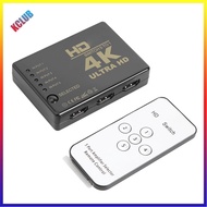4K 2K 5x1 HDMI-compatible Switch Splitter 5 Input 1 Output Video Switcher with Remote