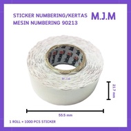 MESIN Numbering Stickers - 8 Digit Convection Numbering Machine Sticker Paper MJM-90213