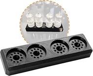 SplashNColor Quad 4X Vacuum Tube Holder Display Stand β Compatible with ECC88, 6DJ8, 6922 Tubes β Fi