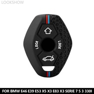 LOOKSHOW Silicone Car Remote Key Case Cover 4 Buttons Folding Remote Key Fob Protection For BMW E46 