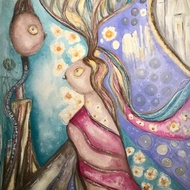 Watercolor fantasy,original watercolor painting on paper,one of a kind