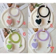 CHARGER PROTECTOR 1 SET 18W 20W (CHARGER HEAD, CABLE WRAP, 2 CABLE CLIPS) LOVE