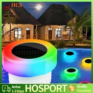 【HCS】Solar Pool Chlorine Floater with Colorful Light Pool Chlorine Tablet Dispenser IP68 Waterproof