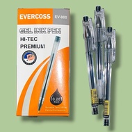 (12 PCS) HI TECH 0.28 EV-800 EVERCOSS BLACK GEL PENS