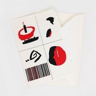 德國手工網版印刷卡片-四格抽象萬用卡 | BETHGE
