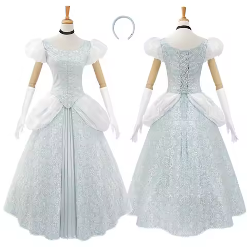 Womens Princess Ball Gown Dress Adult Sandy Cinderella Role-playing Costume Isabella Halloween Masqu