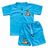setelan anak termuah set kiano motif tayo usia 1-5 tahun