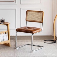 Cafe Retro Style Household Rattan Milk Tea Shop Nordic Designer B & B Chair Medieval Leisure Chair D