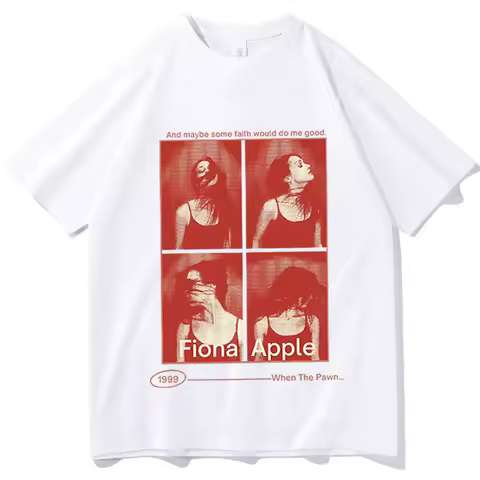 Fiona Apple Print T-shirt Women's Harajuku Short Sleeve Casual Women's T-shirt Clothing Street Tops 