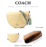 Coach黃X綠X粉（撞色款）半月包