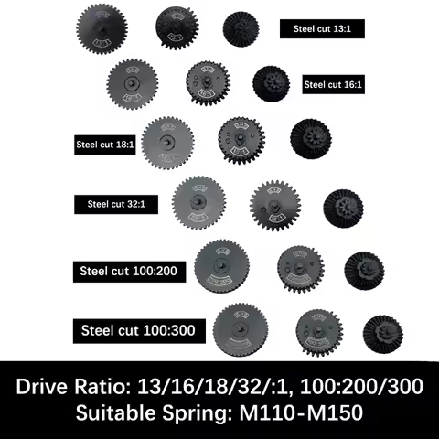 Tactical Gear Set CNC Steel Cut SHS Gear Set Helical Reinforce Torque High Speed Gear Set for Ver.2 