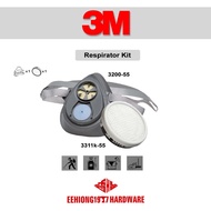 3M 3200-55 3m 3200 Respirator Kit Single Cartridge Respirator Face Mask With Extra 3311k-55 Filter