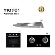 Mayer M Series 90CM Semi-Integrated Hood with Built in Oven &amp; FREE Glass Gas Hob