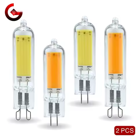 2pcs/lot G4 G9 LED Light Bulb 3W 6W 220V Dimmable COB Glass LED Lamp Replace 40W 60W Halogen Bulb fo