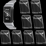 8 Pieces Screen Protector Soft TPU Case Compatible with Fitbit Full Cover, Fitbit Charge 3/ Charge 4 Watch Accessories, Clear