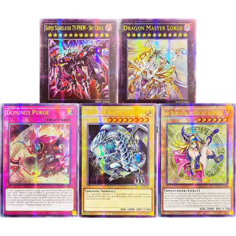 YuGiOh! Proxy TCG Game Rare Gold Cards QCSCR Dragon Master Lords Dark Magician Girl the Magician's A