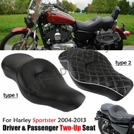 Driver & Passenger Two-Up Seat Cushion For Harley Sportster 883 XL883 2004-2013