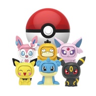 Pokemon 寵物小精靈 精靈球 變臉公仔 比卡超,敲音猴,淚眼蜥,小超,日伊貝,月伊貝,仙子伊貝,耿鬼