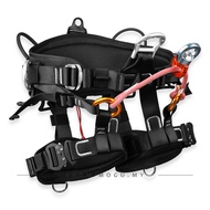 Arborist Saddle Tree Climbing Harness Black Rope Access Rigging Fall Protection